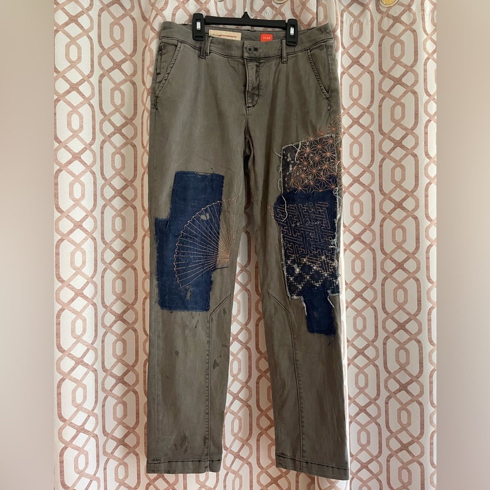 Pilcro Gray Pants With Patchwork - image 1